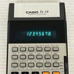 【CASIO】 カシオ fx-39 関数電卓 レトロ ビンテージ 昭和レトロ アンティーク 計算機 電卓 8桁 VFD A0238の画像