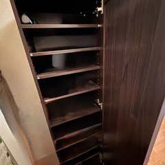 ミラー付き　縦長シューズボックスの画像