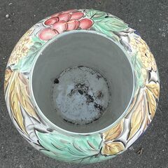 【リサイクルショップどりーむ天保山店】No.4040 壺 インテリア 花瓶 陶器 特大 花柄の画像