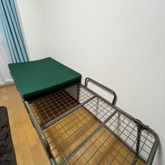 高反発ブレスエアー(R)製マットレスとベッド柵(美品)の画像