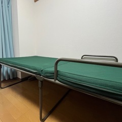 高反発ブレスエアー(R)製マットレスとベッド柵(美品)の画像