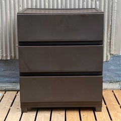 3段収納ケース　ブラウンの画像