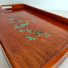 大型　木製　トレイ　お盆　約51×31cm　の画像