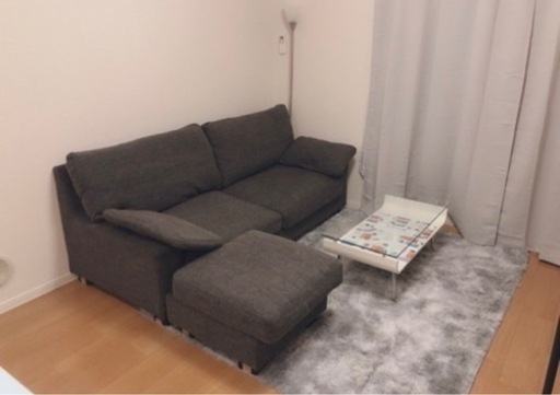 カウチソファ オットマン付き