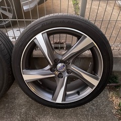 【値下げ】【中古】ボルボ　Volvo　V60純正  Rデザイン 8J+55 タイヤ4本　セット　 235/40R18　検：S60 S80  V70の画像