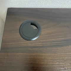 ダークブラウン L字型デスク 3段棚付きの画像