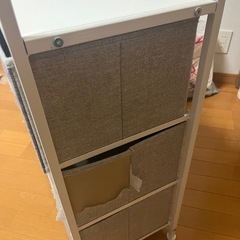 2段 グレー 収納家具の画像