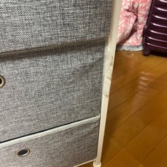 2段 グレー 収納家具の画像