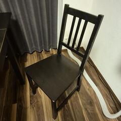 【無料でお譲りします】IKEA BJURSTA ダイニングテーブル＆チェア2脚セットの画像