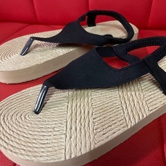 新品　未使用★女性用ブラックサンダルほの画像
