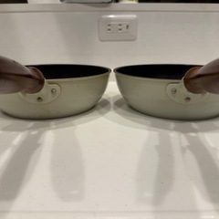 【フライパン2台】便利な深型24cm　フライパン　炒める、煮る、焼くOK の画像