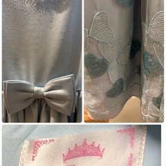 キッズドレス140&エナメルシューズ23cmの画像