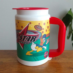 ヴィンテージ　ディズニー　蓋付きマグカップ　4個セット　コカコーラ　ミッキーの画像