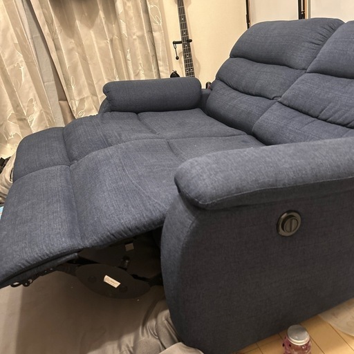 【美品】【本日最終受付】フルリクライニング　2人掛け　ソファ