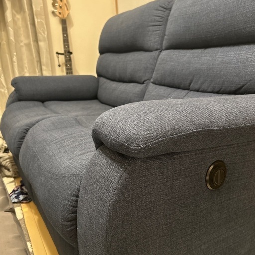 【美品】【本日最終受付】フルリクライニング　2人掛け　ソファ