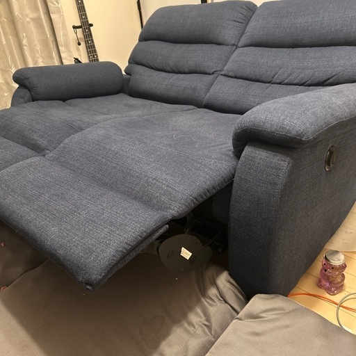 【美品】【本日最終受付】フルリクライニング　2人掛け　ソファ