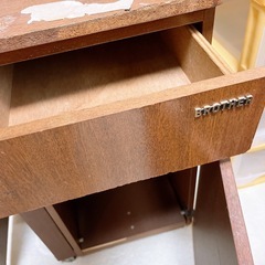 【昭和レトロ】Brother ブラザー ミシン台 キャビネット 木製 収納付きの画像