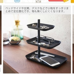【山崎実業 】アクセサリー3段トレー タワー tower 公式 アクセサリートレー アクセサリーケース ジュエリー メガネ サングラス 腕時計 スマホ置き 小物入れ 収納 回転 ホワイト の画像