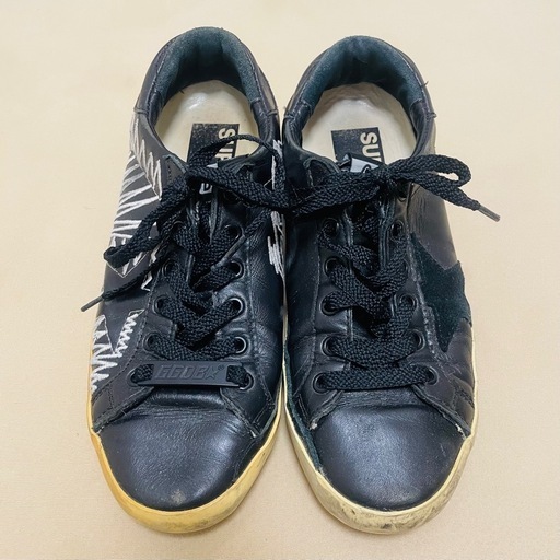 【美品】GOLDEN  黒 レザースニーカー