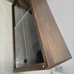 無印良品 ステンレスユニットシェルフ 用ボックス ガラス引戸の画像