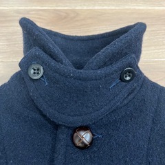 DANTON ダントン　ネイビー ウール ピーコートの画像