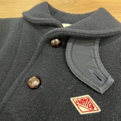 DANTON ダントン　ネイビー ウール ピーコートの画像