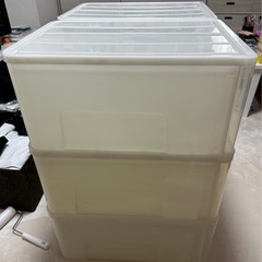 クリアプラスチック収納ケース 6個セット　ニトリの画像