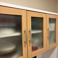 食器棚 キッチンボード レンジ台 幅90 可動棚付き 収納 キッチン収納 コンセント付き スライド棚付き シンプル おしゃれ キッチン 北欧 ハイタイプの画像