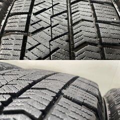 【BS BLIZZAK VRX2 165/55R15】スタッドレス【BS BALMINUM 15インチ 4.5J4HPCD100+48】21年製 バリ溝 スペーシア ワゴンR等　(STH021)の画像