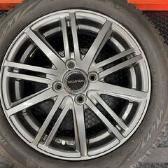 【BS BLIZZAK VRX2 165/55R15】スタッドレス【BS BALMINUM 15インチ 4.5J4HPCD100+48】21年製 バリ溝 スペーシア ワゴンR等　(STH021)の画像