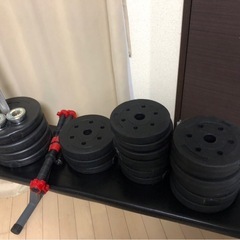 可変式 バーベル ダンベルセット 筋トレ ダンベルセット 腹筋 の画像
