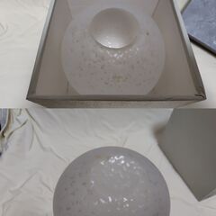 【まだ受付中】箱付 Adam＆Eve 丸型花瓶 ガラス 曇りガラス フラワーベース♪ 早い者勝ちです✨✨の画像
