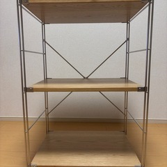 無印良品　ステンレスユニットシェルフ　オーク材棚セット小
の画像