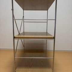 無印良品　ステンレスユニットシェルフ　オーク材棚セット小
の画像
