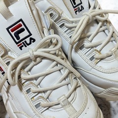 FILA フィラ 厚底 スニーカー 24.5cm ホワイトの画像