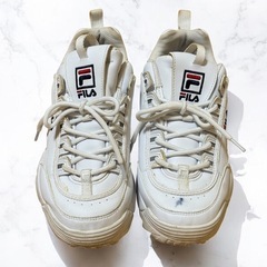 FILA フィラ 厚底 スニーカー 24.5cm ホワイトの画像