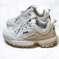 FILA フィラ 厚底 スニーカー 24.5cm ホワイトの画像