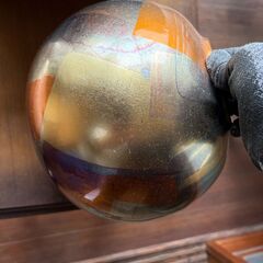 【インテリア花器】モダンデザイン 壺 金彩 幾何学模様の画像