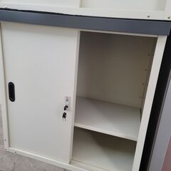 スチール物置 収納庫 屋内 屋外 外寸 約幅80×奥行50×高さ82cmの画像