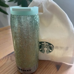 Starbucks カンシェイプステンレスボトルクラックミントグリーン355mlの画像