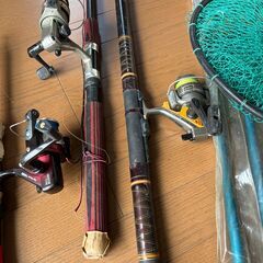 釣り竿・リール・仕掛け・網など一式セット【まとめて】の画像