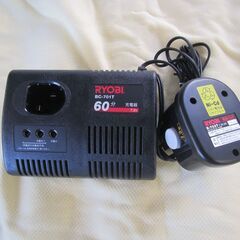 RYOBI　リョービ　BD-700T　充電式ドリル & ドライバー　7.2V　60分充電　定価￥8500？　充電器・取説付　数回使用跡ありの画像