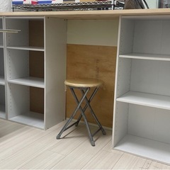 カウンター　手作り　三段ボックス×3個タイプ　カラーボックス　ひのきの画像