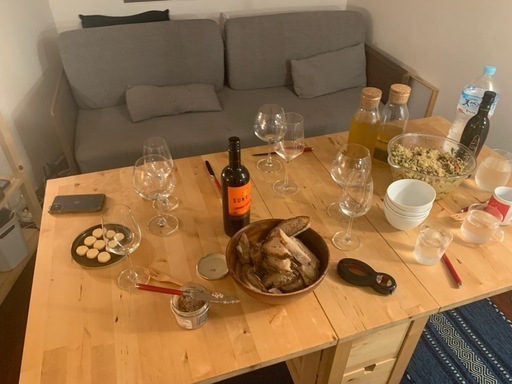 IKEA 木製ダイニングテーブル 伸長式折りたたみノールデン バタフライ