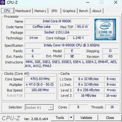 Core i7シリーズの上位互換！　i9-9900K CPU単体！の画像