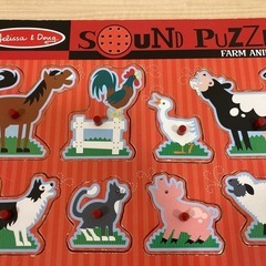 タカラトミー　プッシュンゴートーマス、Melissa & Doug　木製サウンドパズルの画像