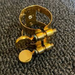 HB　ソプラノサックス　リガチャー　ハーモニーモデル　金メッキ　美品＋　￥1.7万　SOPRANO SAX GPの画像