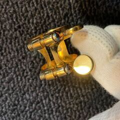 HB　ソプラノサックス　リガチャー　ハーモニーモデル　金メッキ　美品＋　￥1.7万　SOPRANO SAX GPの画像