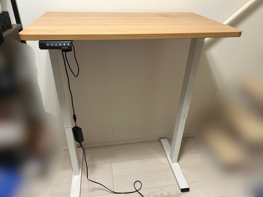 [販売中] [昇降式デスク]＊自宅までお届け可能　※値下げOK　FLEXISPOT 電動式スタンディングデスク(幅120×奥行60,メモリー機能付き) 昇降デスク 高さ調節デスク パソコンデスク 人間工学 ゲーミングデスク EF1 セット (足（白）＋天板（メイプル）, 100*60)