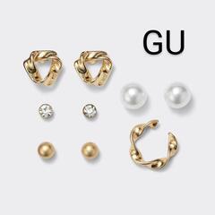 GU　ジーユー　マルチミニピアス　5P ゴールド　1セットの画像